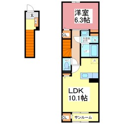 ヴィセオaの物件間取画像